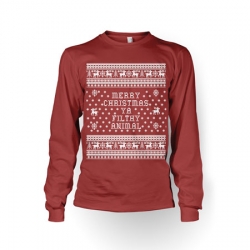 Christmas Filthy Animal - Ladies Sweatshirt